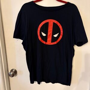 Marvel Black Tee with Red Stripe